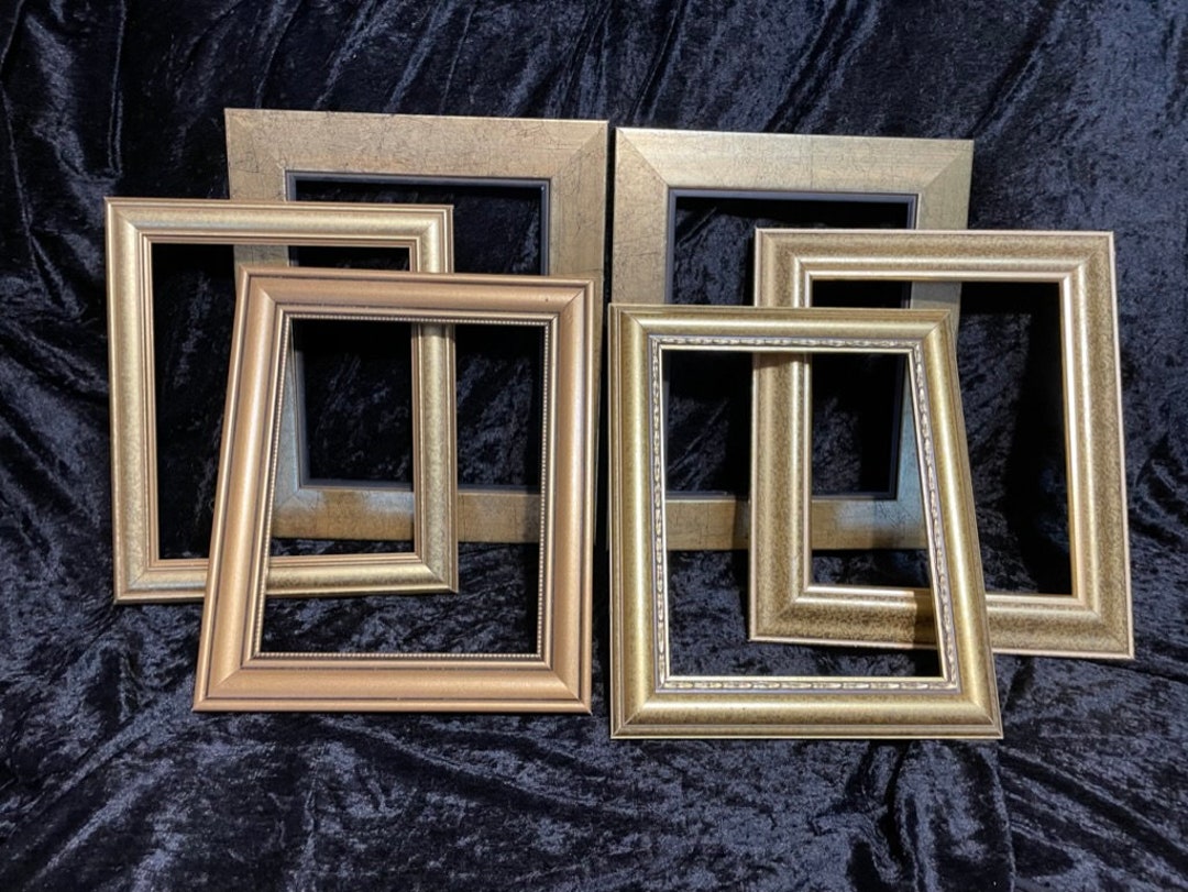 Lot of 6 8 X 10 Vintage Wood Frames Slightly Imperfect Etsy