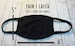 Black Face Mask Cover for Adults handmade made in USA | 1 Ply 2 Ply Black Masks | Washable, Reusable, Travel, Dust Pollution 