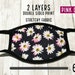 Daisy Face Mask Cover for Adults handmade made in USA | Washable, Reusable, Travel, Dust Pollution 