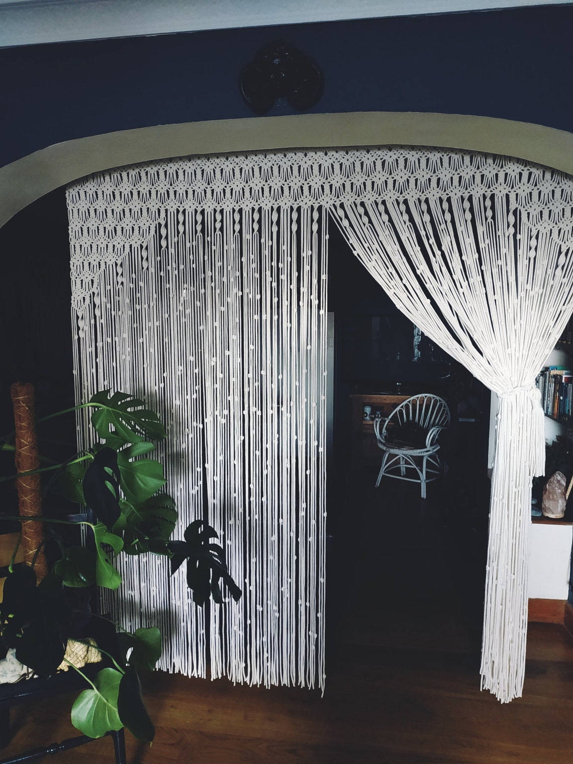Macrame Door Curtain in NATURAL Custom Made to Order Colour Etsy UK