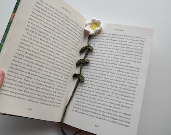 Crochet Daisy Handmade Cotton Bookmark
