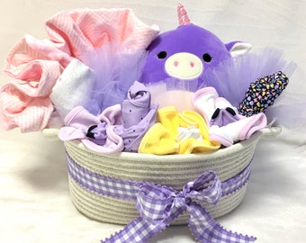 MASKAknit Unicorn Gifts for Girls, Unicorn Beanie, Unicorn Gift for Women, Baby Girl Gift Basket, Baby Girl Gift Box, Baby Gift Basket Girl Beanies