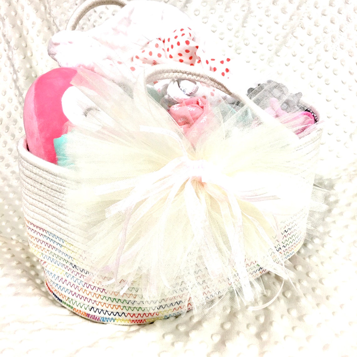 Sweet Baby Diaper Caddy Gift Basket Baby Shower, Baby Gift Basket