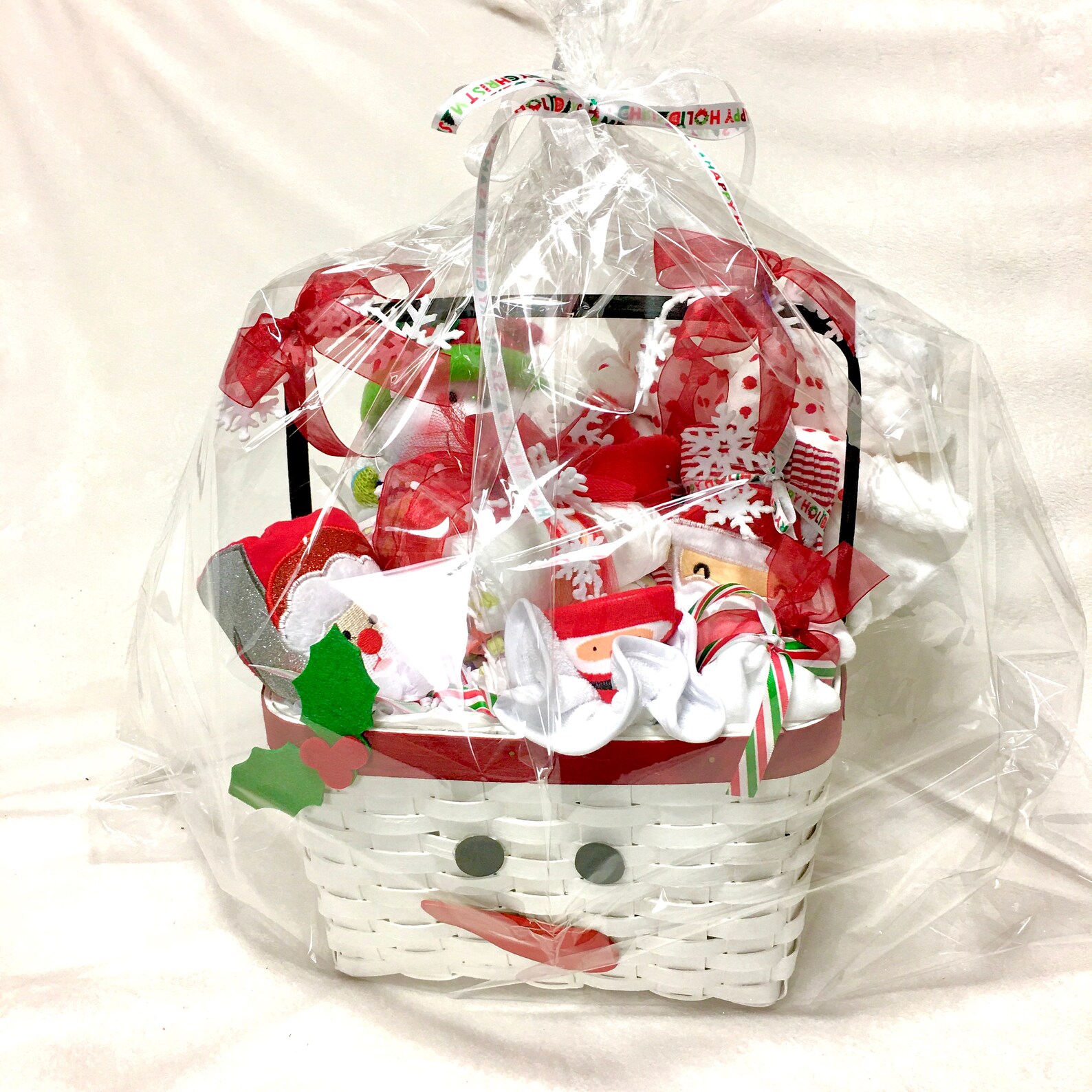 Déjalo Snow Baby Snowman Christmas Basket cesta de muñeco de Etsy