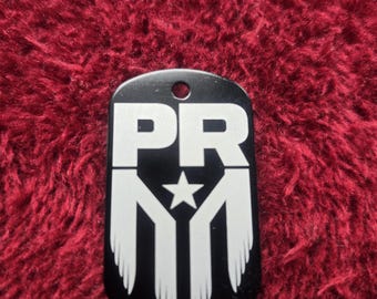Puerto Rican Flag Military Dog Tag