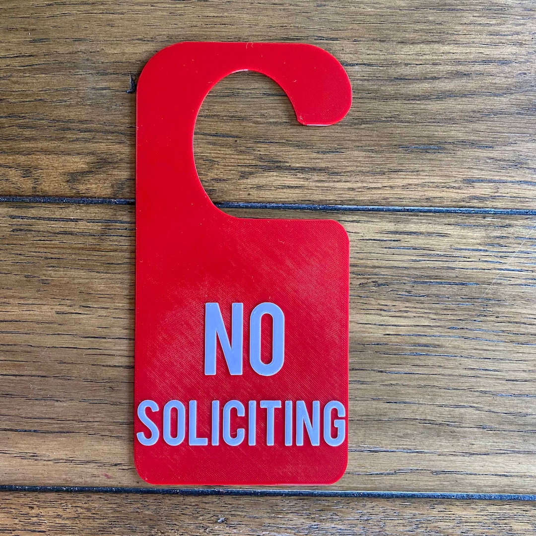 Door Hanger NO SOLICITING. Universal Size 3D Printed Door Etsy
