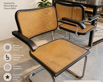 Cantilever chairs Marcel Breuer s64 style vintage design Cesca Chair