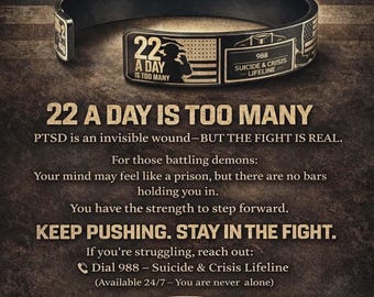 22 A Day Veteran PTSD Bracelet