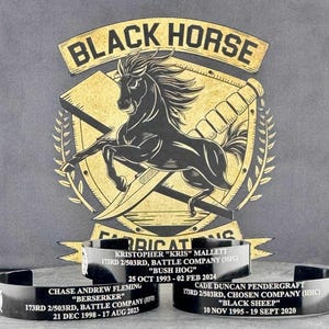 Paquete de 10 pulseras conmemorativas militares personalizadas: recuerdo de héroes