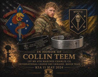 Collin Teem Memorial Bracelet – Fallen Marine Tribute