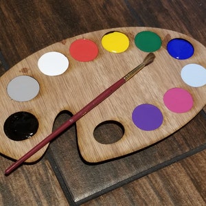 Paleta de pintores infantis - Arquivos cortados Glowforge - Download digital