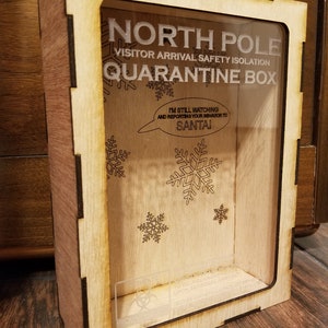 Christmas Gift Box with window - Glowforge Laser Files - (1/8&quot; plywood & acrylic)