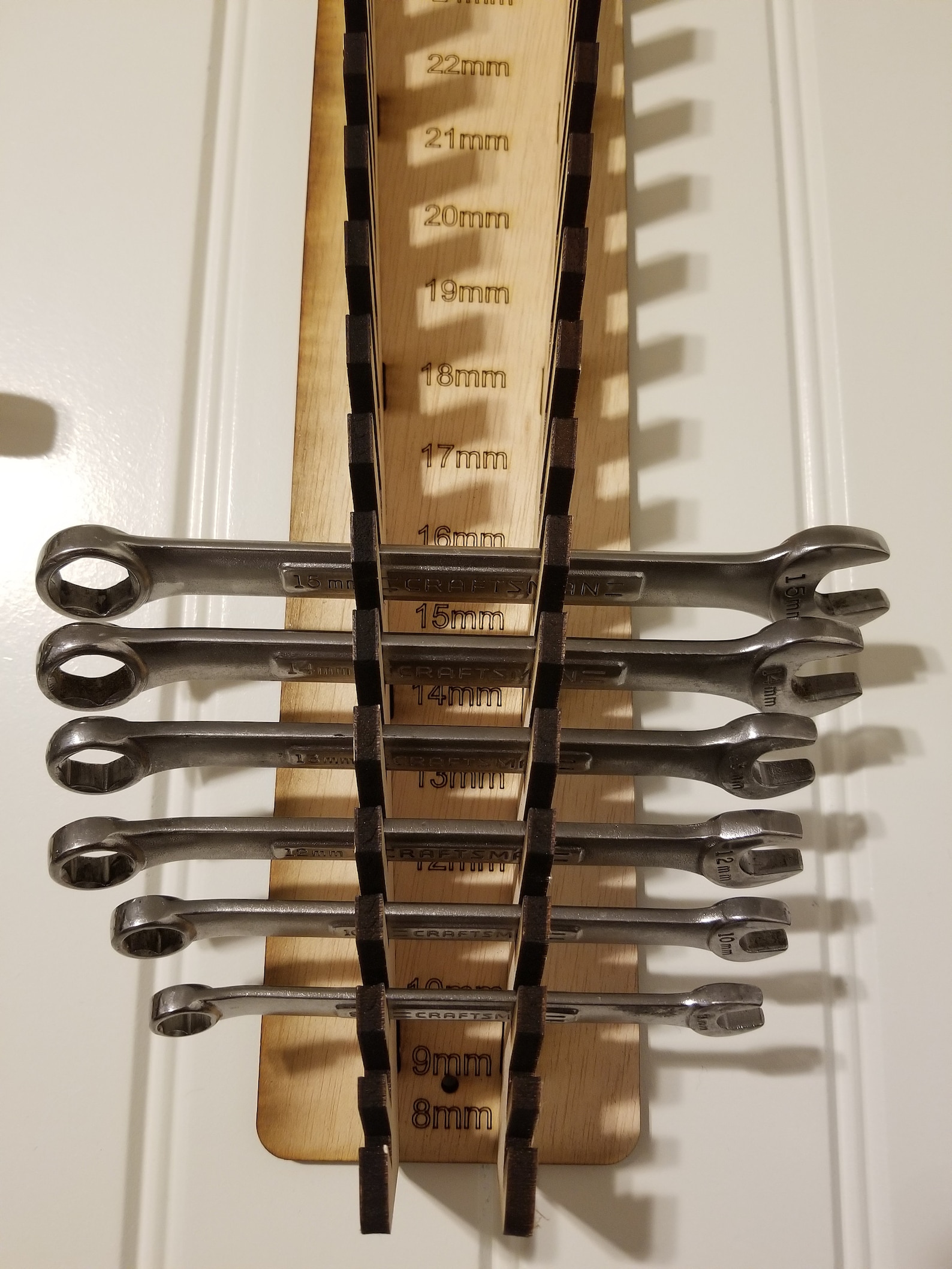 Tool Organizer - Hanging Wrench Rack - (7/32- 1-3/16) Standard & Metric ...