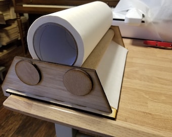 12 Inch Masking Tape or Transfer Tape Roll Dispenser Glowforge Boss or Thunder Laser Cut Files