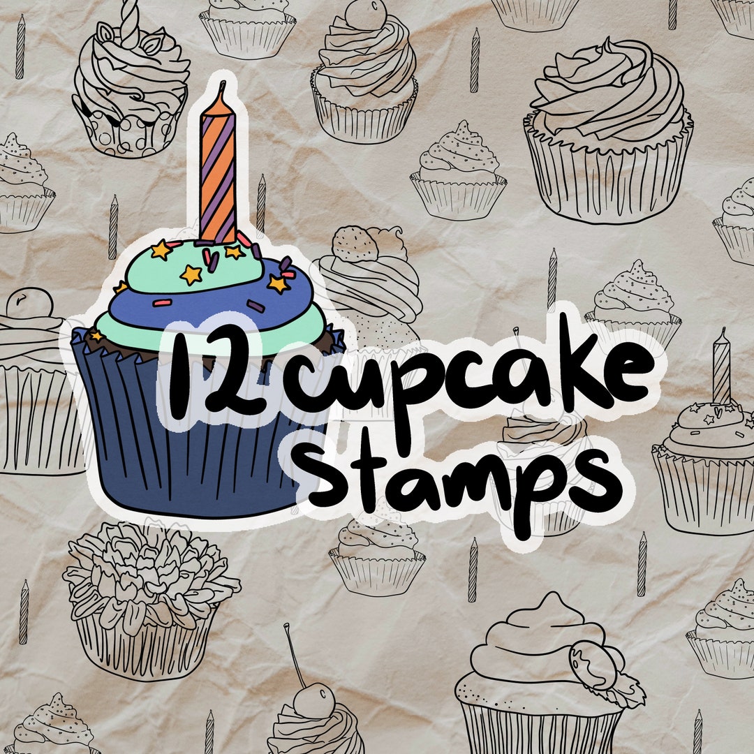 Cupcake Procreate Brushes 12 Stamps Etsy
