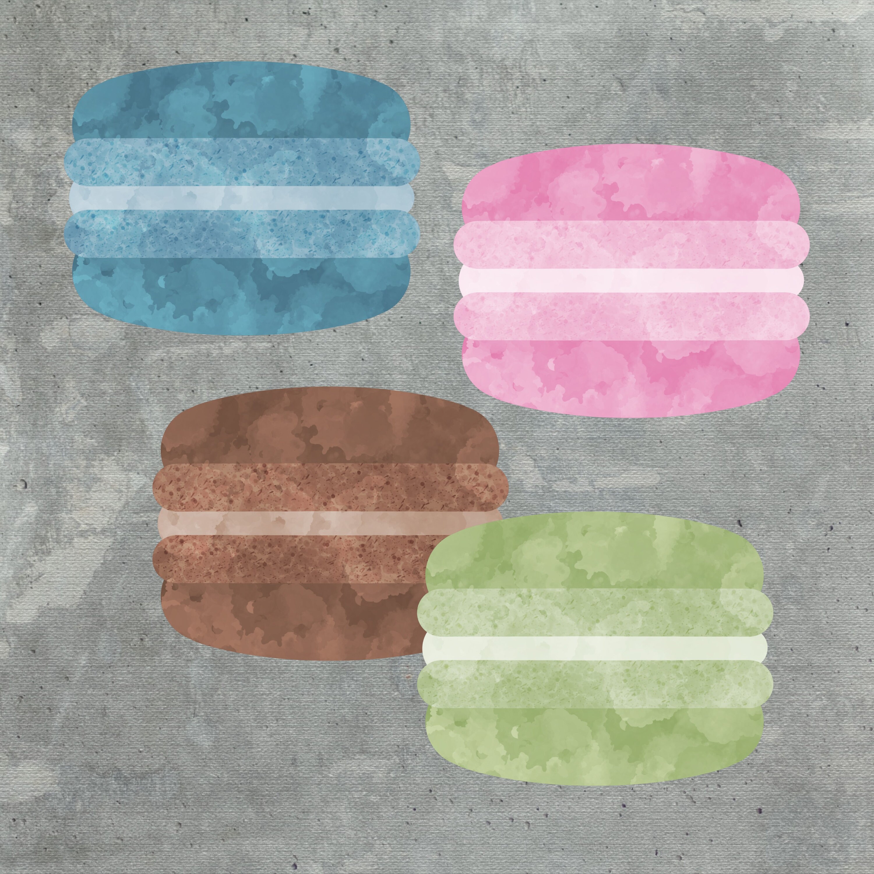 Rainbow Macarons Clip Art - 17 Images 300 Dpi - Etsy