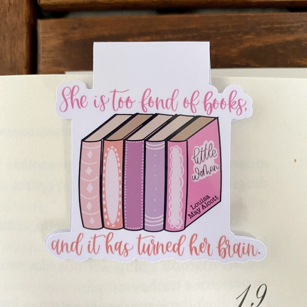 Little Women Bookmark, Magnetic Bookmark, Louisa May Alcott Bookmarks, Bookish Bookmark, Magnet Bookmark, Cute Bookmark, Jo March Bookmark