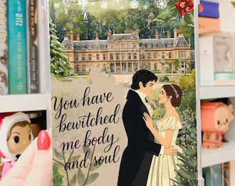 Inserto navideño imprimible de Orgullo y prejuicio para Kindle (para funda transparente, Kindle Paperwhite, decoración literaria), Jane Austen, Sr. Darcy
