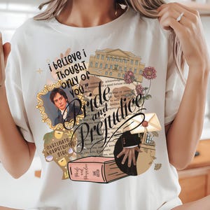 Orgueil et préjugés, création de t-shirts, PNG livresque, conception de chemise livresque, conceptions de sublimation pour amoureux des livres, gobelet PNG, conception Jane Austen