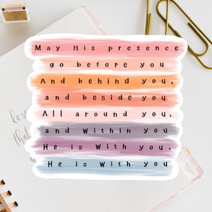 The Blessing Sticker, Bible Journaling, Water bottle Sticker, Laptop Stickers, Planner Stickers,  Sticker for Planner, Bible Verse Sticker