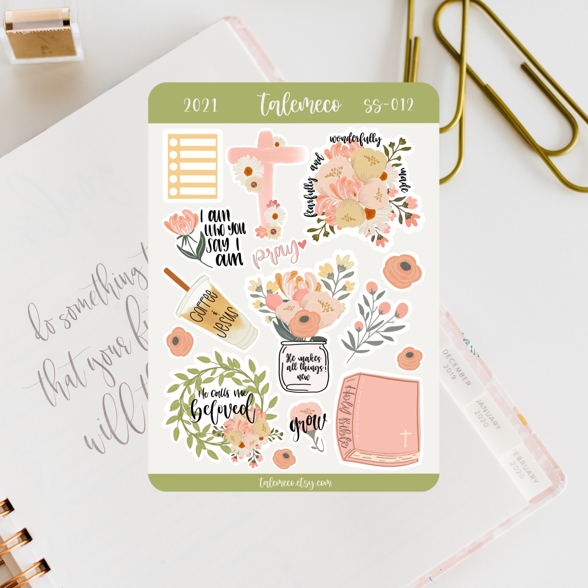 Bible Verse Stickers Bible Journaling Stickers Christian Etsy