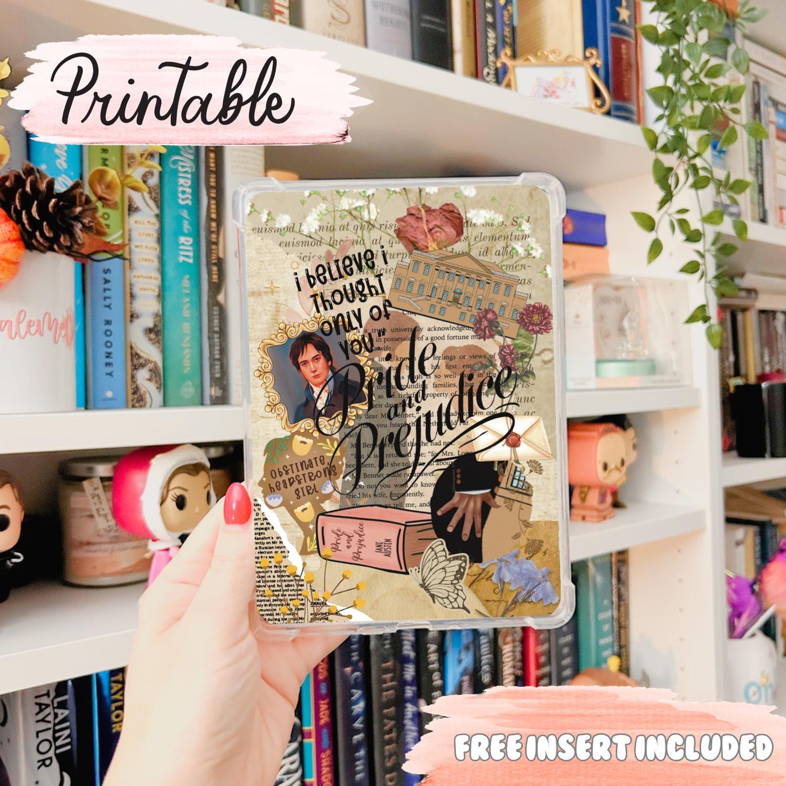Pride and Prejudice Printable Kindle Insert for Clear Case | Kindle ...