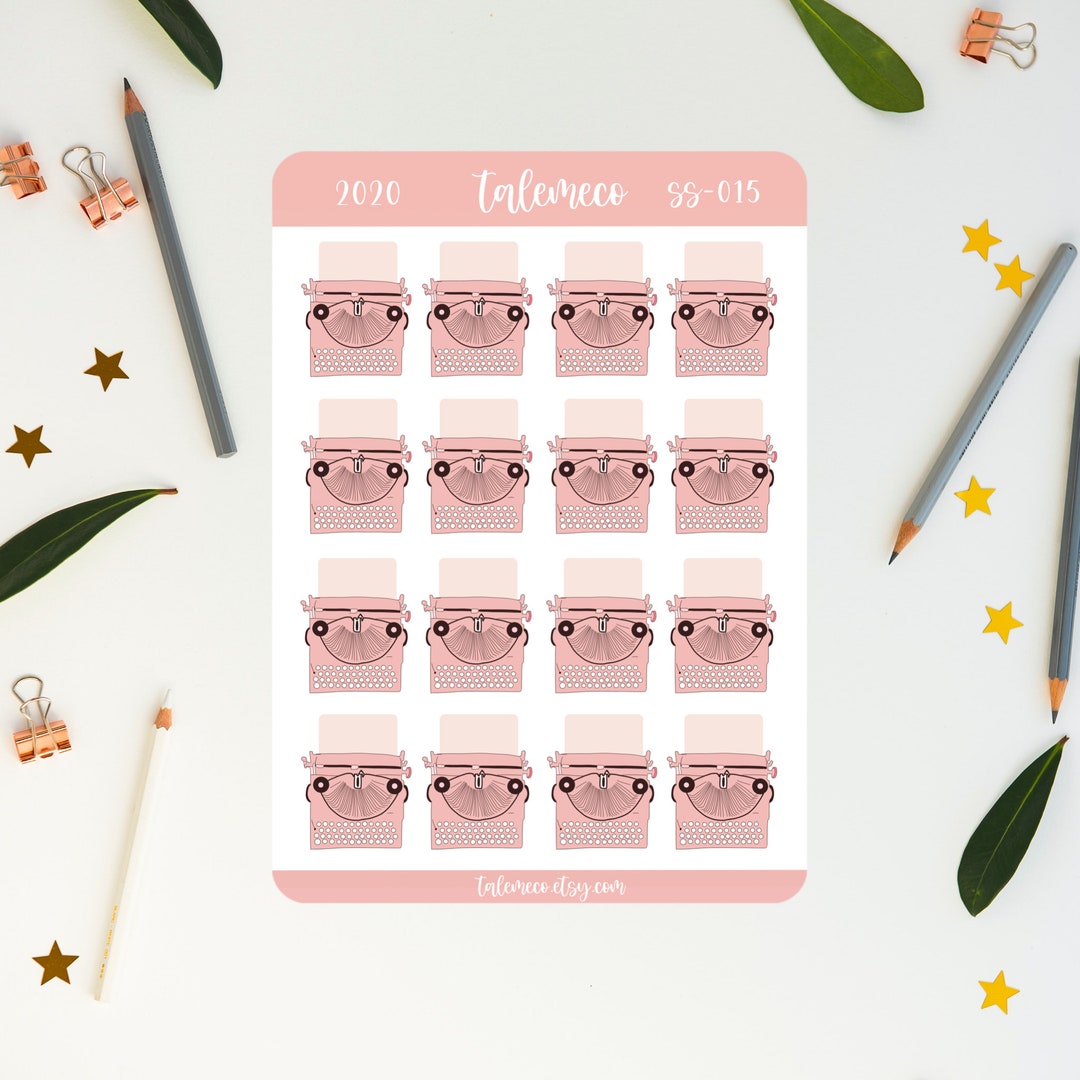 Typewriter Stickers, Word Count Labels, Writing Stickers, Stickers for ...