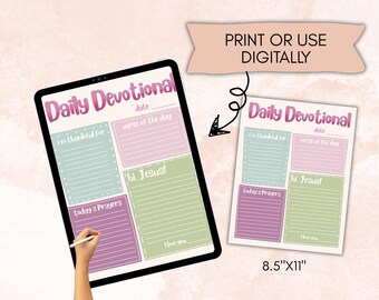 Digital Bible Study Journal, Prayer journal, Christian Journal, Daily Journal, Daily Planner, Scripture Journal, Sermon Journal