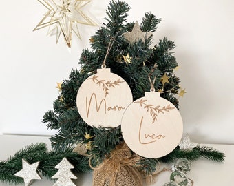 Palla di Natale personalizzata | Nome palla | Decorazioni natalizie | Palla ad albero con nome