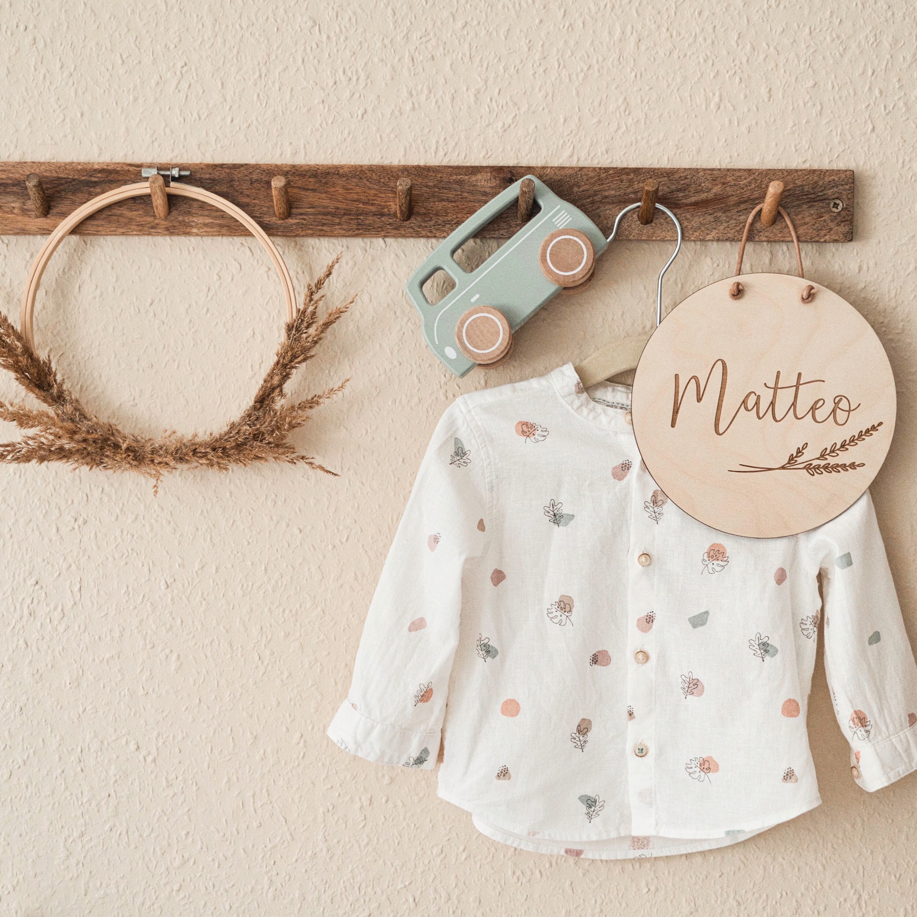 | de Balises Nominatives Enseigne en Bois Personnalisée avec Branche