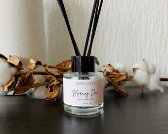 Morning Dew Reed Diffuser - Home Perfume - Fresh and Clean Floral Fragrance - Lily of the Valley & Sandalwood
