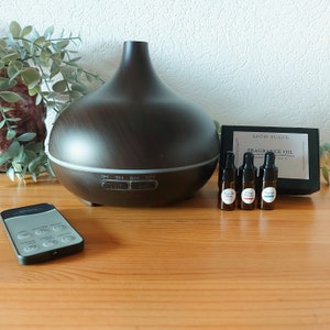 Aroma Diffusing Starter Gift Set - Deluxe Aroma Diffuser - Fragrance Oil Sample Set