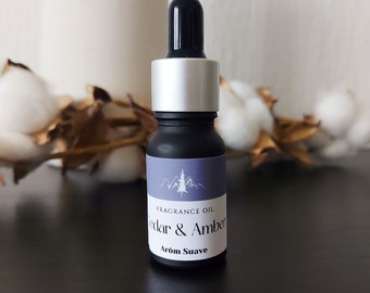 Cedar & Amber Fragrance Oil - Warm Wood Scent - Scented Oil for Aroma Diffuser - Home Fragrance - Masculine Fragrance