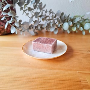 Eloise White Pearly Dish with Gold Border - White Trinket Dish Capiz Shell - Tray for Scented Cubes