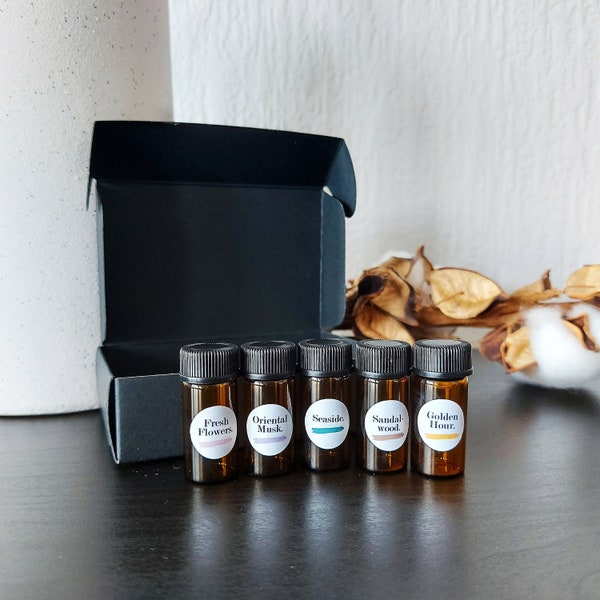 Perfume Oil Sample Set - Set of 5 - Perfume Oil Gift - Gift under 20