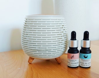 Evelyn Minimalistic White Aroma Diffuser - Humidifier - Ultrasonic Diffuser for Essential Oils and Fragrance Oils