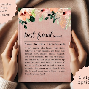 Best Friend Gift, Custom Bestie Journal, Personalized Birthday Gift, Long Distance Friend, Best Friend Definition, Gift for Her BJ237