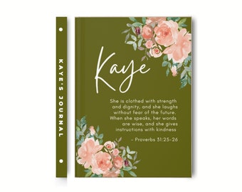 Sprüche 31 personalisiertes Journal, christliche Geschenke für Freunde, maßgeschneidertes Notizbuch, Bibelstudien-Journal, Geburtstagsgeschenkidee CA-101