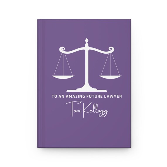 Custom Law School Graduation Gift Journal Personalized Law Etsy