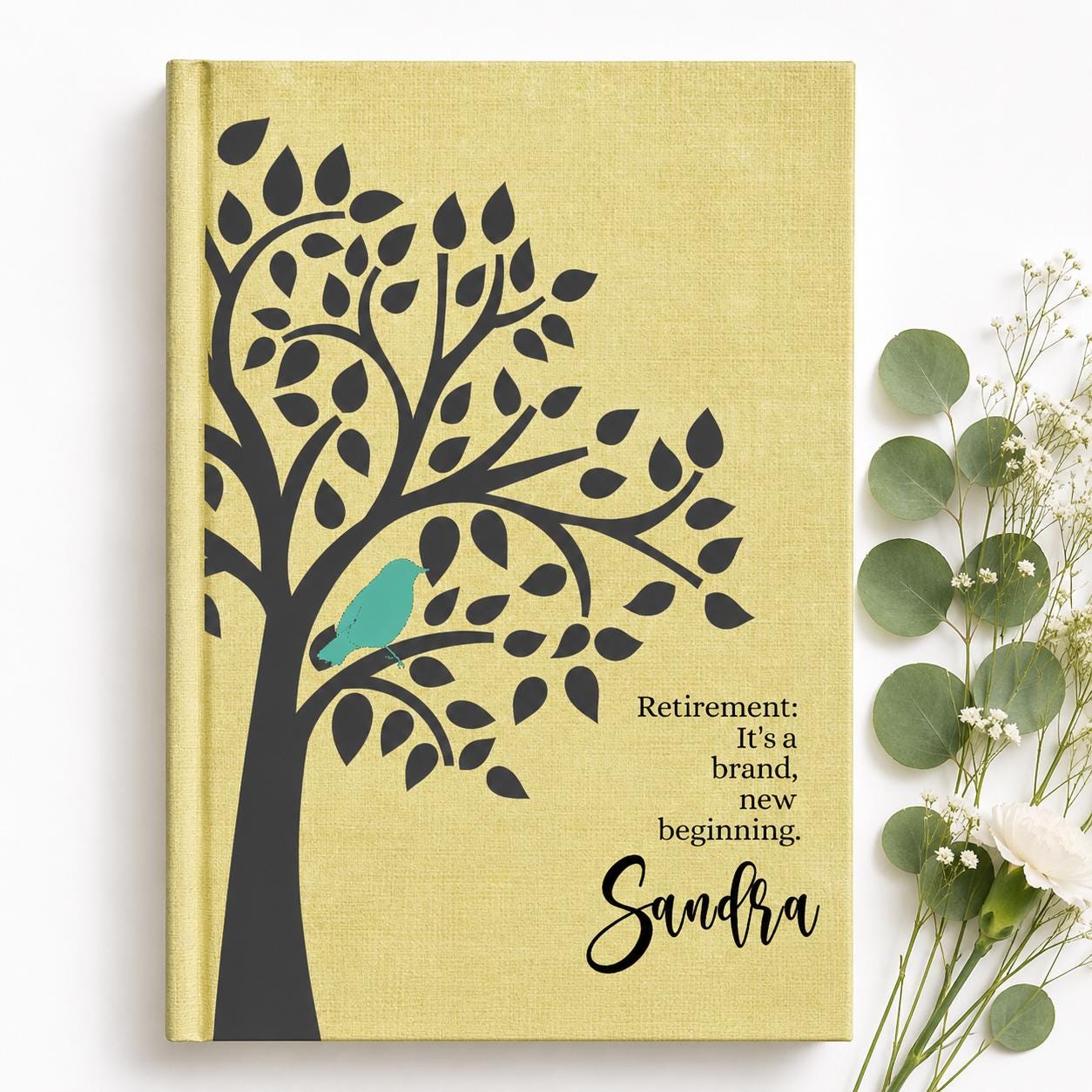 Personalized Retirement Gift Journal, Farewell Party Gift for Coworker