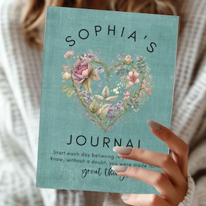 Teenage Girl Gifts Personalized Diary Journal, Great Niece Gift from Aunt, Lovely custom name notebook, Birthday gift for teen girl T201