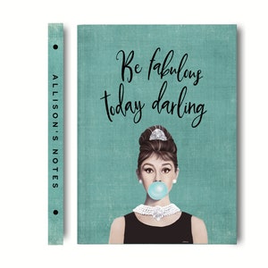 Sassy Audrey Hepburn Custom Journal für Frauen, Jugendliche und Mädchen, personalisiertes und individuelles einzigartiges Journal, besser als eine Geburtstagskarte