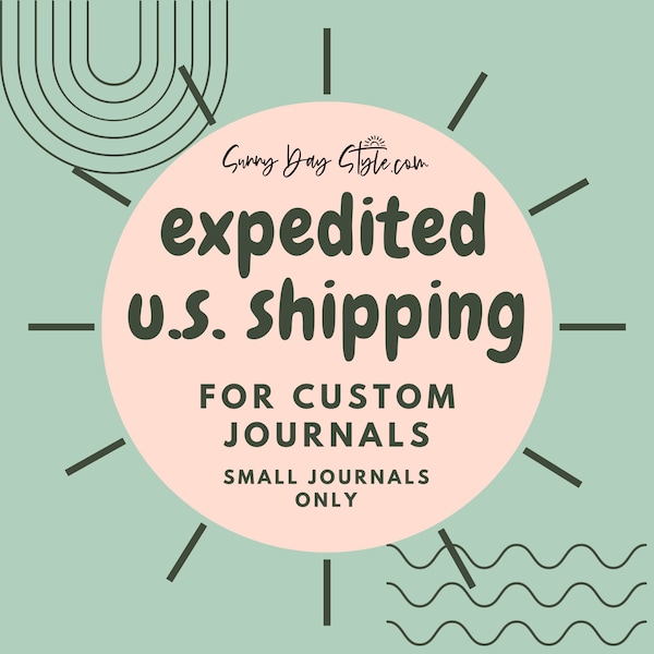 Expedited Shipping Charge for Hardcover Custom Journals - Applies only to Small Size Journals shipped within the U.S. | 8 x 5.75 In