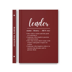 Great Leader Definition Custom Notebook, Thank You Mentor Journal, Boss ...