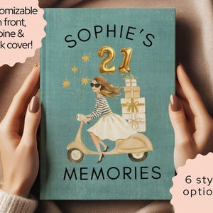 Custom 21st Birthday Gift for Her, For Daughter, Custom Name Diary, 21 Year Old Female Gift, Gift Journal for 21st Milestone BDay BJ213
