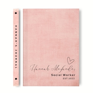 Unique Personalized Social Worker Gift, LCSW MSW Graduation Gift, Hardcover School Social Worker, Custom Notebook for Social Worker Grad
