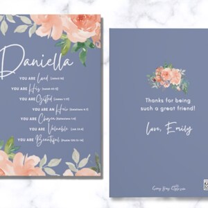Personalized Journal Gift for Christian Woman Bible Verse Notebook image 5