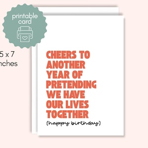 Funny Best Friend Birthday Card, Sarcastic Card For Her, Snarky Birthday Card, Bestie Birthday Card, Girls Night Card, Digital Download