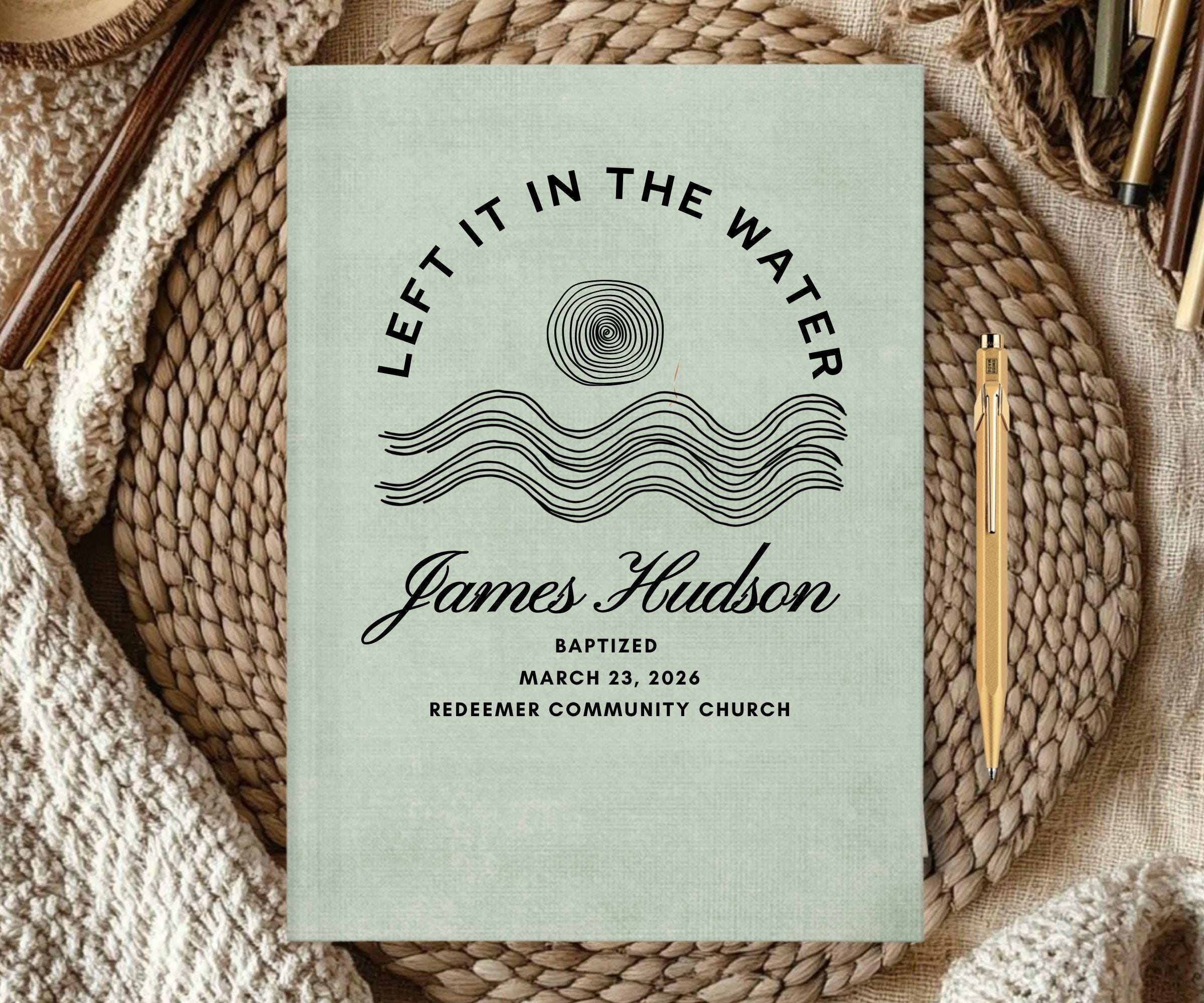 Personalized Adult Baptism Gift, Christian Journal for Him, Religious Gift First Holy Communion Gift, Confirmation Gift Custom Pastor Book