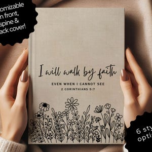 Personalized Journal Gift for Christian Friend for Baptism or Communion, Faith Gift For Christian Birthday